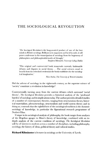 The Sociological Revolution: From the Enlightenment to the Global Age