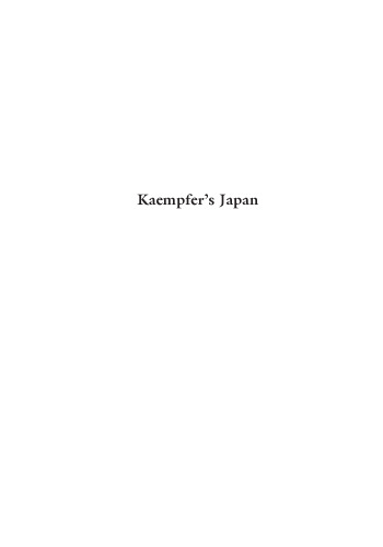 Kaempfer’s Japan: Tokugawa Culture Observed