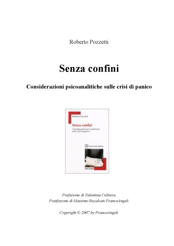 Senza confini. Considerazioni psicoanalitiche sulle crisi di panico