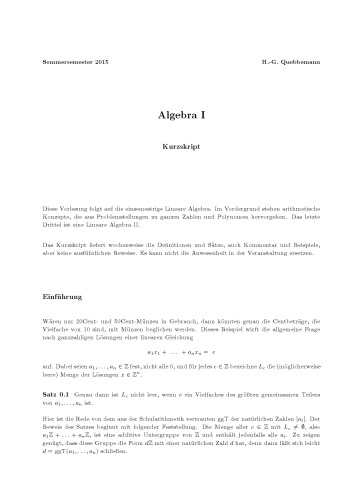Algebra I