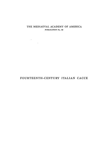 Fourteenth-century Italian cacce.