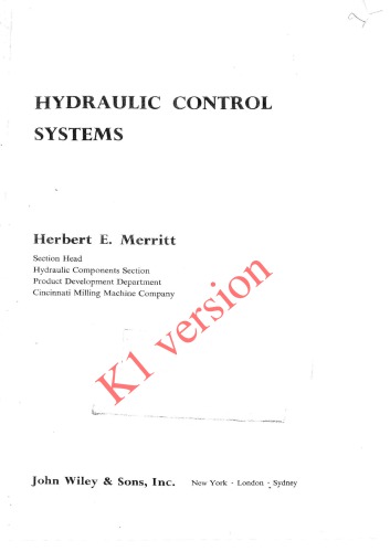 Hydraulic Control Systems
