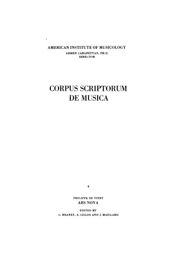 Philippi de Vitraco Ars nova