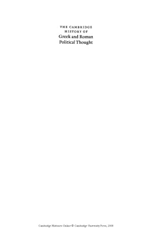 The Cambridge History of Greek and Roman Political Thought