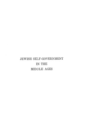 Jewish self-government in the middle ages