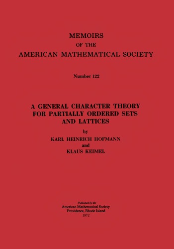 A general character theory for partially ordered sets and lattices