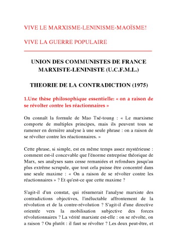 Théorie de la contradiction