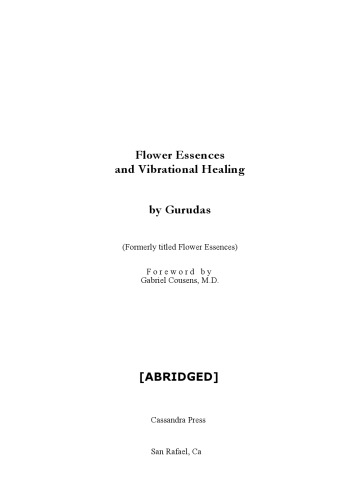 Flower Essences and Vibrational Healing