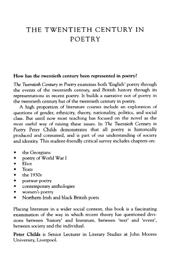 The Twentieth Century in Poetry