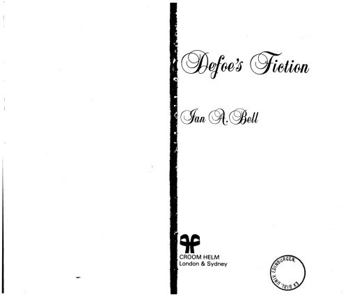Defoe’s Fiction