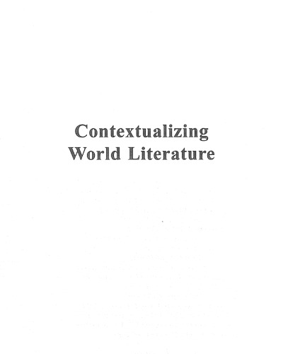 Contextualizing World Literature