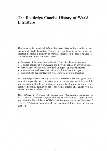 The Routledge Concise History of World Literature