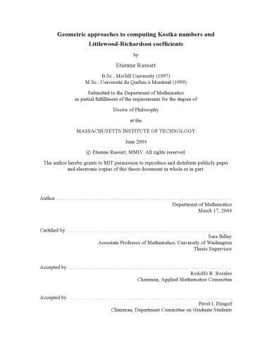 Geometric approaches to computing Kostka numbers and Littlewood-Richardson coefficients