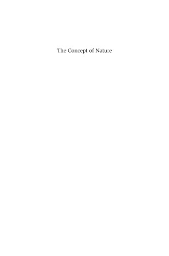 The Concept of Nature : Tarner Lectures