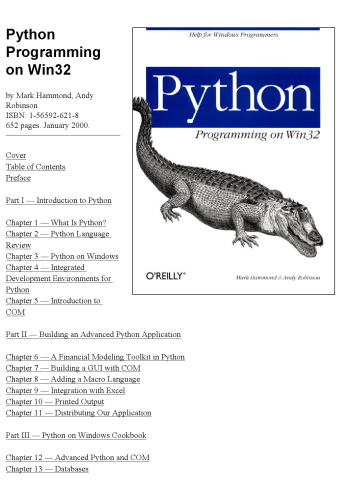 Python Programming on Win32