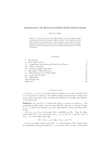 Rationality of zeta functions over finite fields