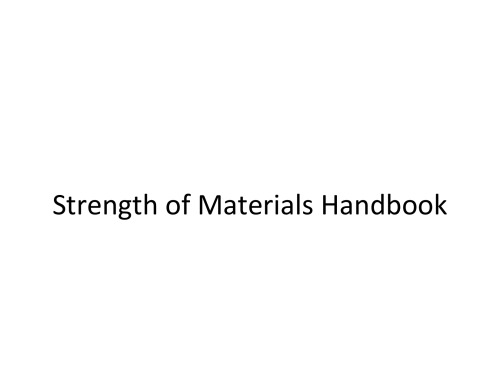 Strength of materials handbook