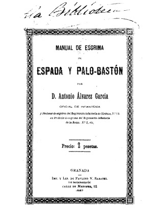 Manual de esgrima de espada y palo-baston