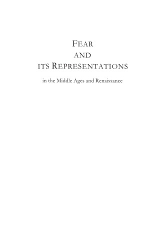 Fear and its Representations: in the Middle Ages and Renaissance
