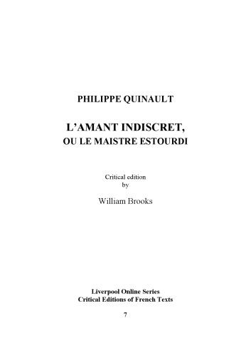 L’amant indiscret, ou Le maistre estourdi