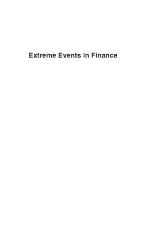 Extreme Events in Finance: A Handbook of Extreme Value Theory and its Applications