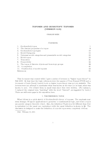 Toposes and homotopy toposes