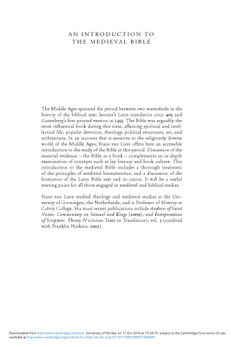 An Introduction to the Medieval Bible