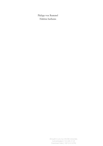 Habitus barbarus. Kleidung und Repräsentation spätantiker Eliten im 4. und 5. Jahrhundert