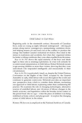 Boys in the Pits: Child Labour in Coal Mines