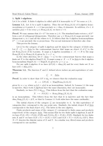 Galois Theory à la Grothendieck