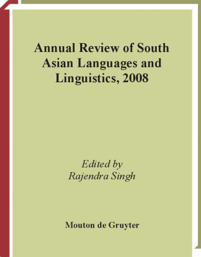 Annual Review of South Asian Languages and Linguistics, 2008