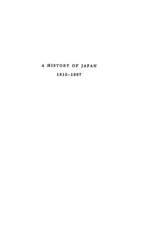 A History of Japan, 1615-1867
