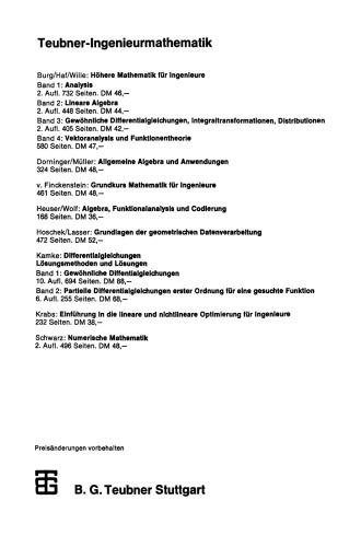 Höhere Mathematik für Ingenieure: Band III Gewöhnliche Differentialgleichungen, Distributionen, Integraltransformationen