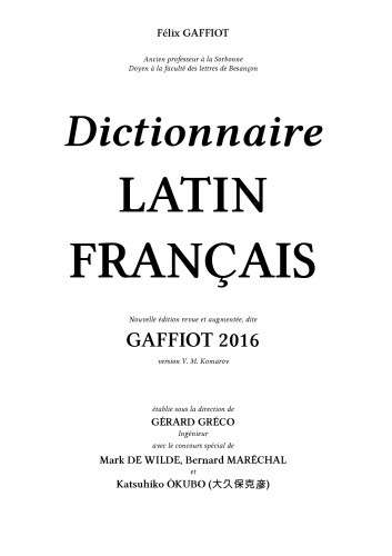 Dictionnaire latin français