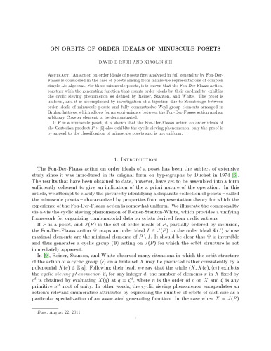 On orbits of order ideals of minuscule posets