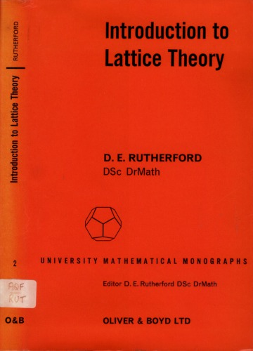 Introduction to Lattice Theory