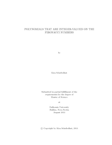 Polynomials that are Integer-Valued on the Fibonacci Numbers [Master thesis]