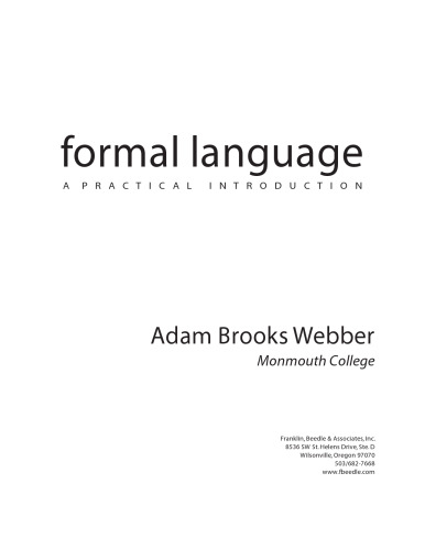 Formal Language: A Practical Introduction