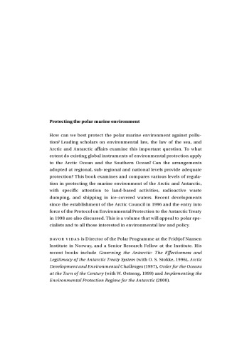 Protecting the Polar Marine Environment: Law and Policy for Pollution Prevention