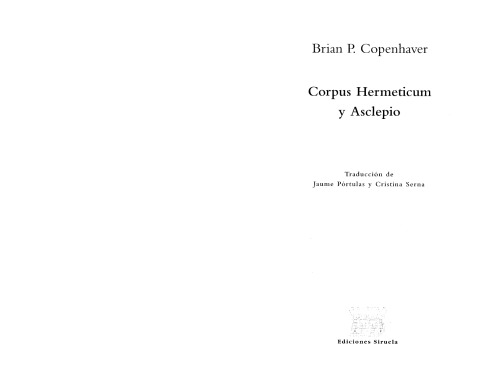 Corpus Hermeticum y Asclepio