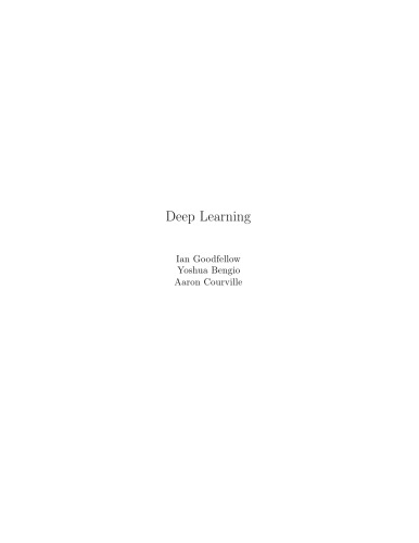 Deep Learning [pre-pub version]