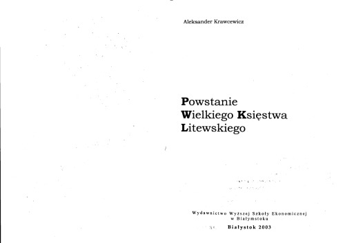 Powstanie Wielkiego Księstwa Litewskiego