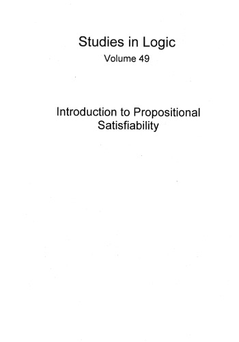 Introduction to Propositional Satisfiability