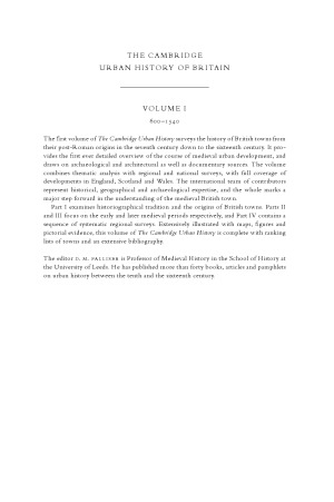 The Cambridge Urban History of Britain