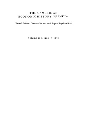 The Cambridge Economic History of India