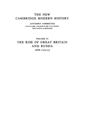 The New Cambridge Modern History