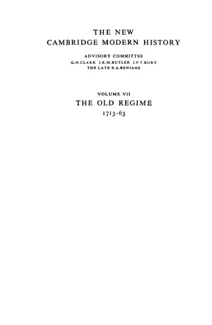 The New Cambridge Modern History