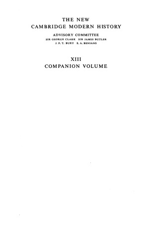 The New Cambridge Modern History