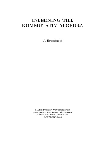 Inledning till kommutativ algebra