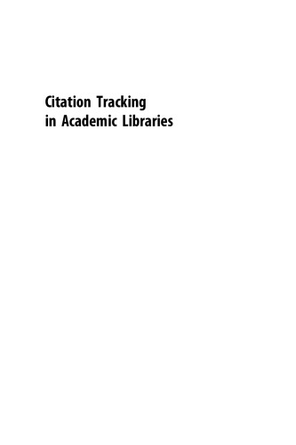 Citation Tracking in Academic Libraries. An Overview